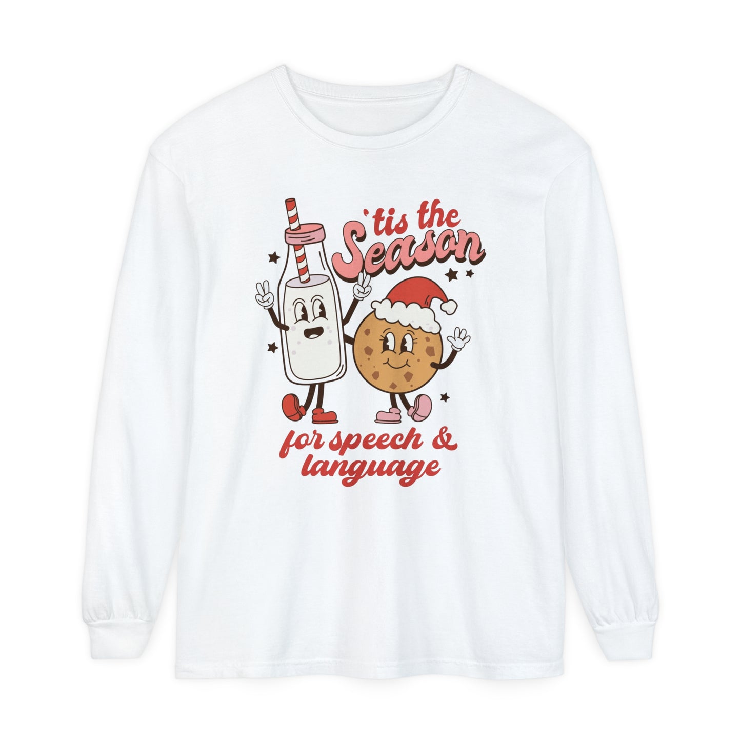 'Tis the Season for Speech and Language Long Sleeve Comfort Colors T-Shirt