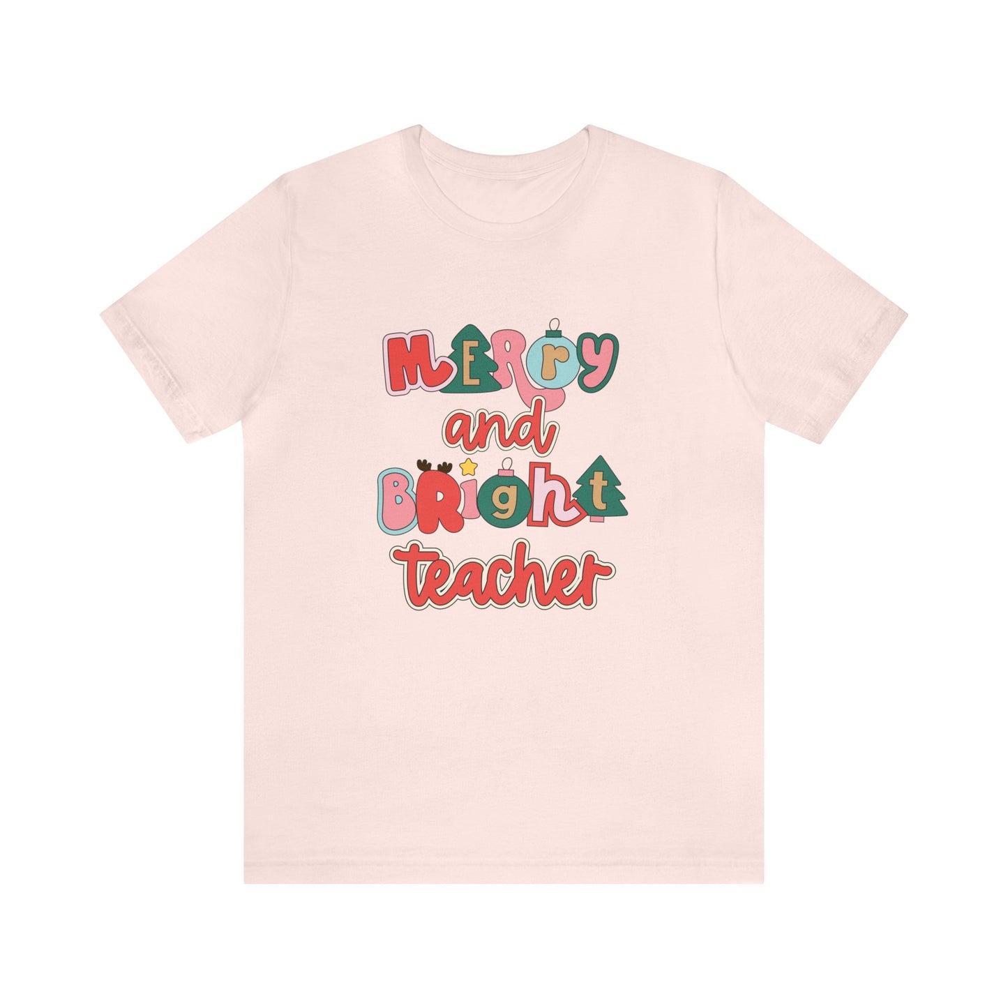 Merry and Bright Teacher Jersey T-Shirt