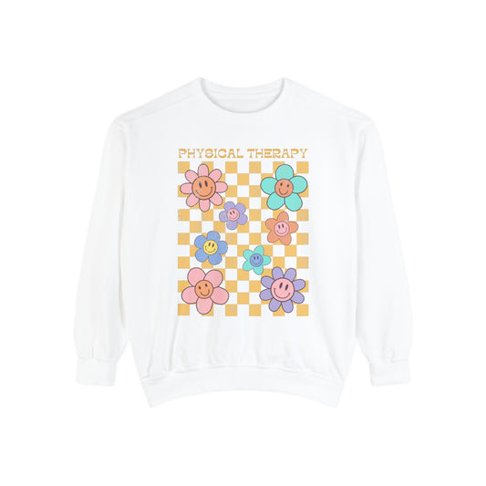 PT Distressed Retro Daisy Comfort Colors Sweatshirt