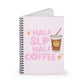 Half SLP Half Coffee Ruled Line Spiral Notebook