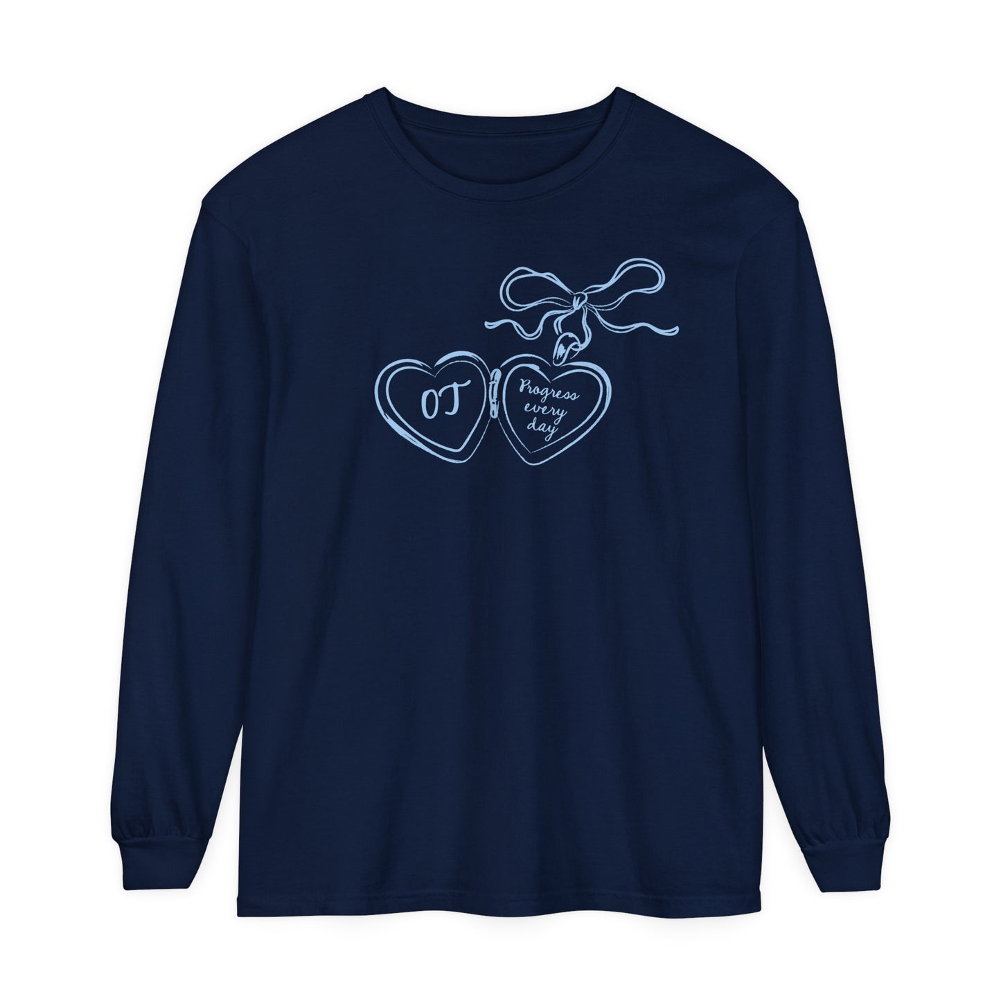 OT Heart Locket Long Sleeve Comfort Colors T-Shirt