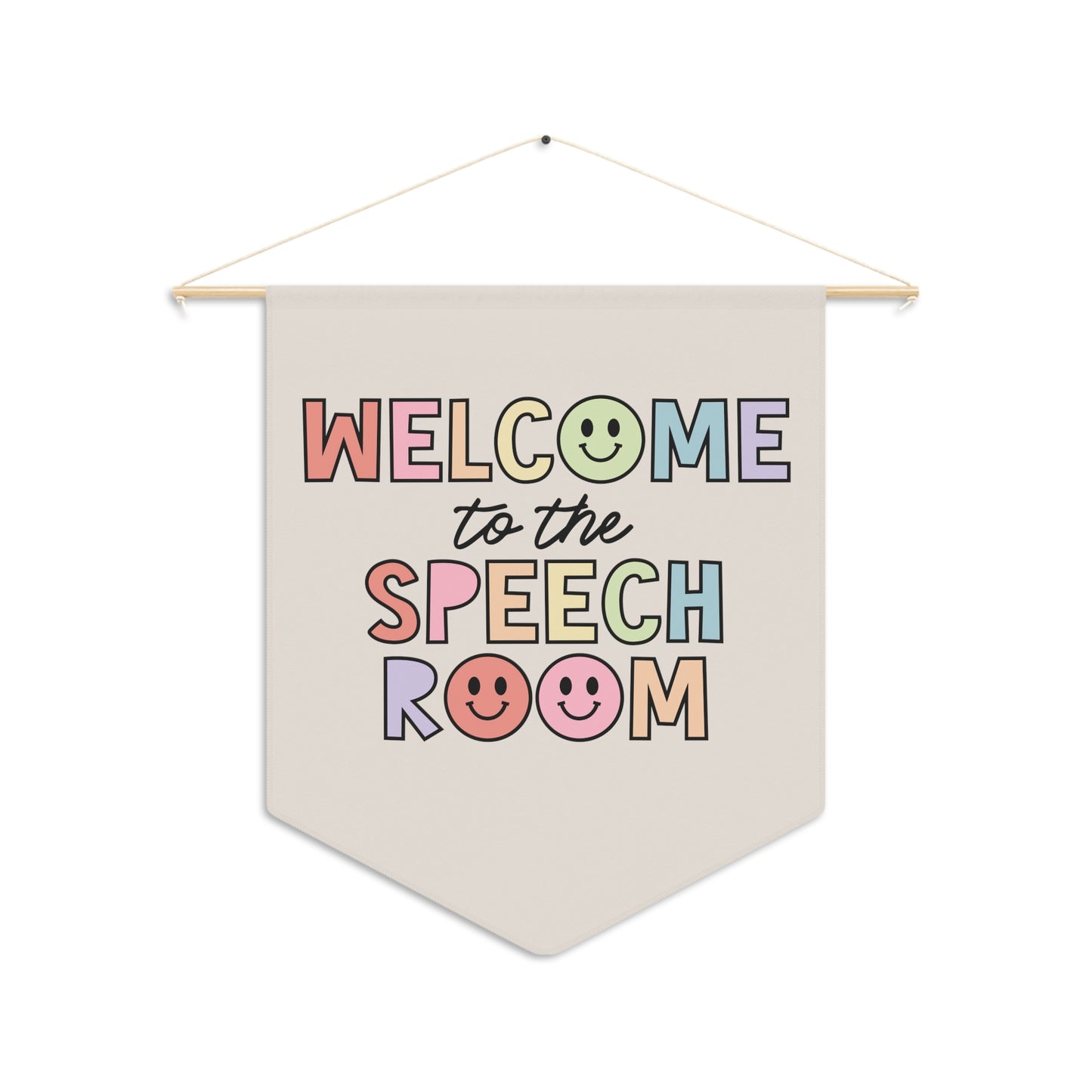 Welcome to the Speech Room Rainbow Pennant