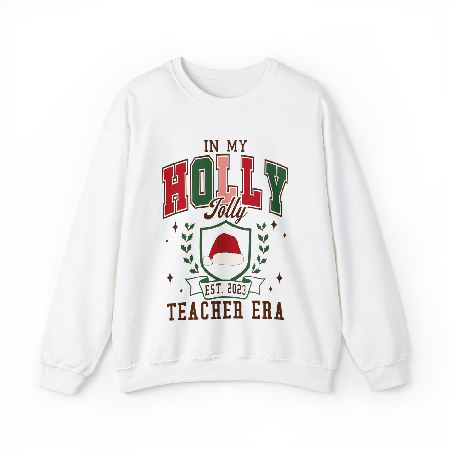 Holly Jolly Teacher Era Crewneck Sweatshirt