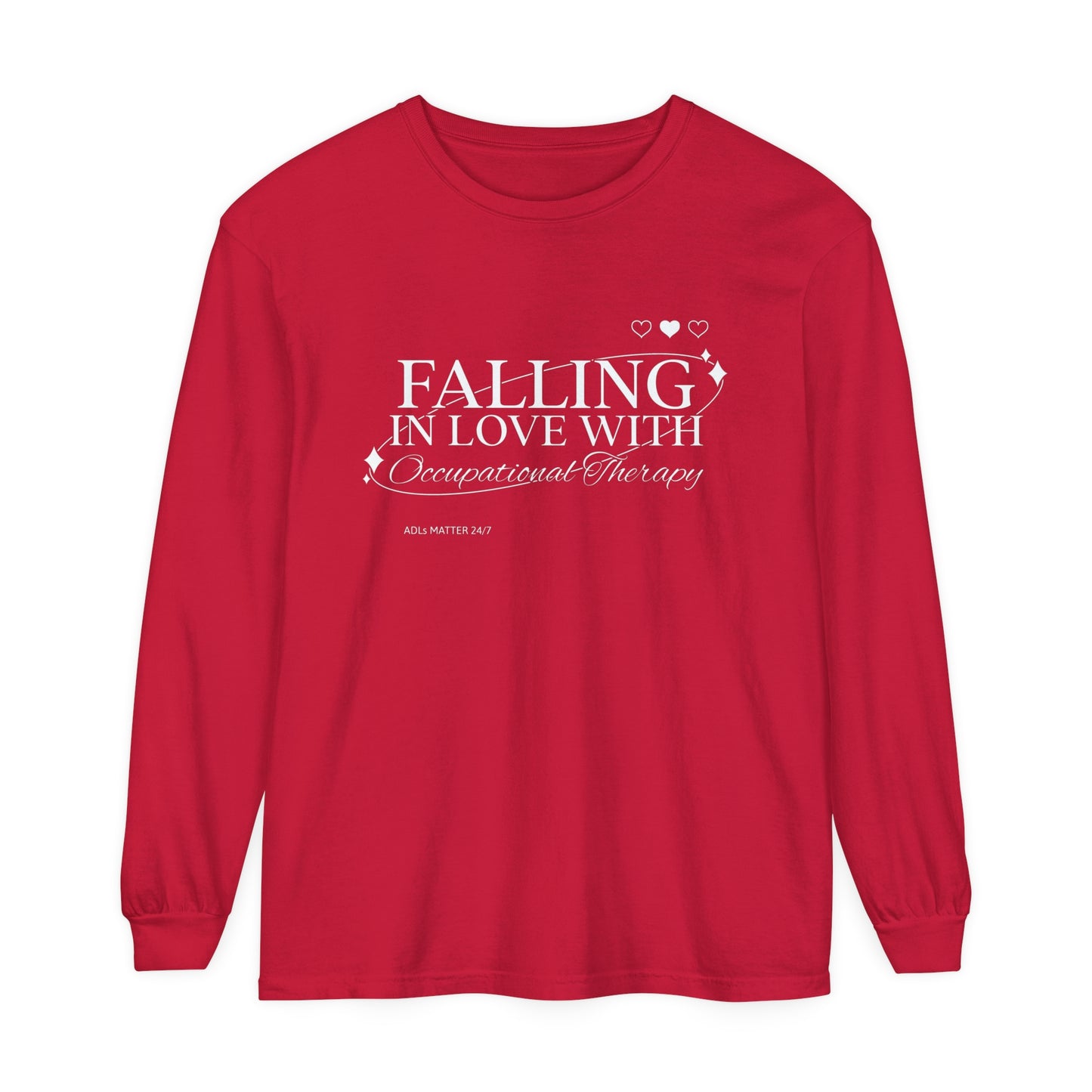 Falling in Love With OT Long Sleeve Comfort Colors T-Shirt