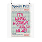 Speech Path Guest Check Poster