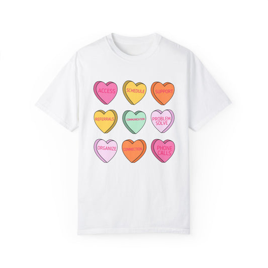 Patient Access Rep Candy Hearts Comfort Colors T-Shirt