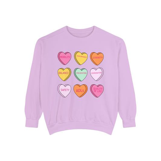 PT Scope Candy Hearts Comfort Colors Sweatshirt