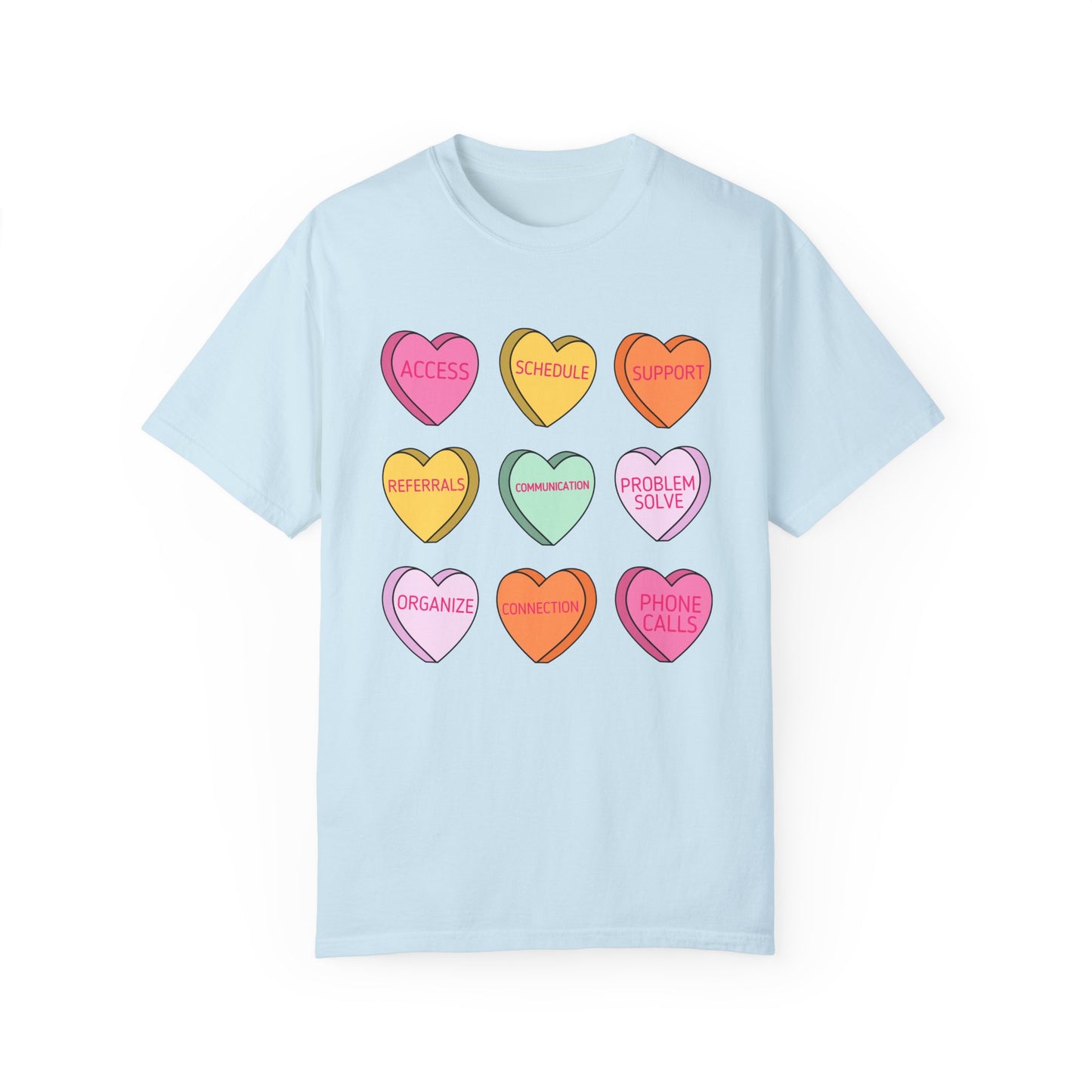 Patient Access Rep Candy Hearts Comfort Colors T-Shirt