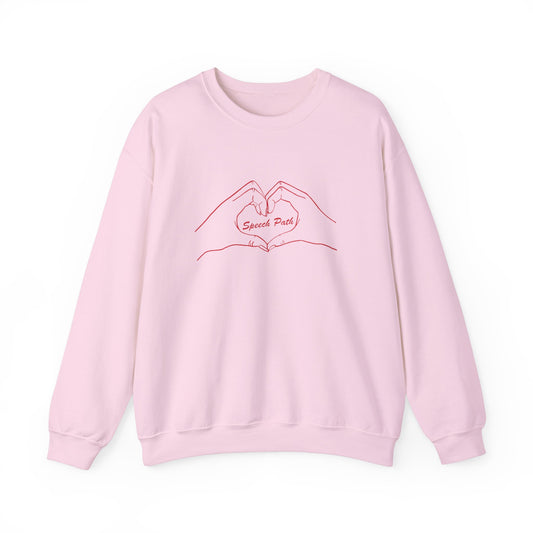 Speech Path Heart Hands Crewneck Sweatshirt