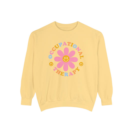 Occupational Therapy Daisy Multicolored Comfort Colors Sweatshirt