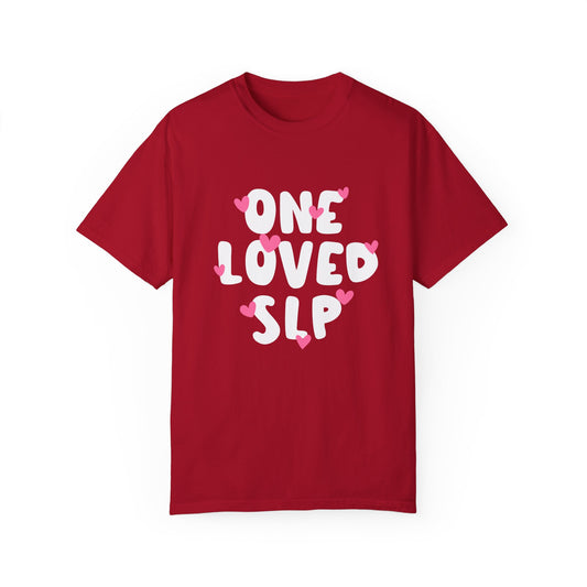 One Loved SLP Hearts Comfort Colors T-Shirt