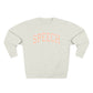 Speech Collegiate Style Premium Crewneck Sweatshirt | Peach Font