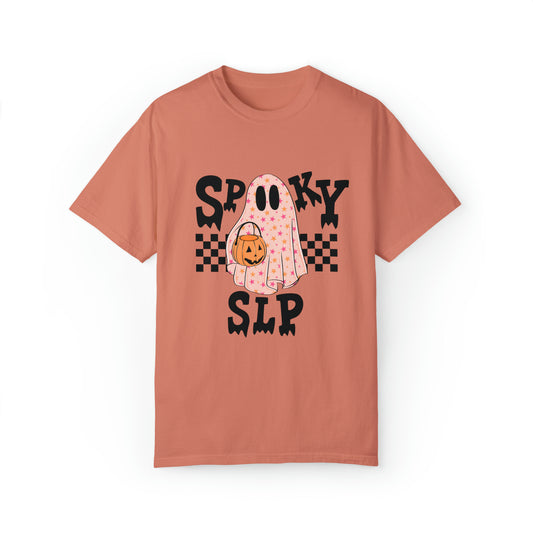 Spooky SLP Checkerboard Comfort Colors T-Shirt