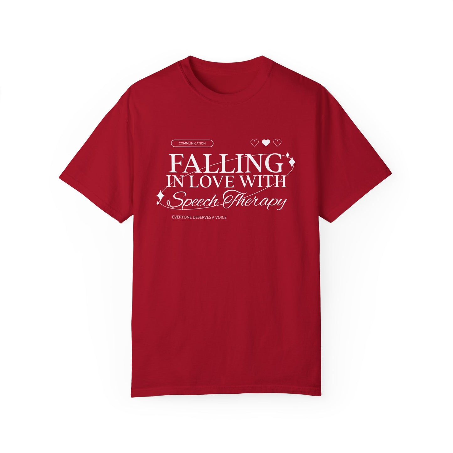 Falling in Love With Speech Therapy Comfort Colors T-Shirt