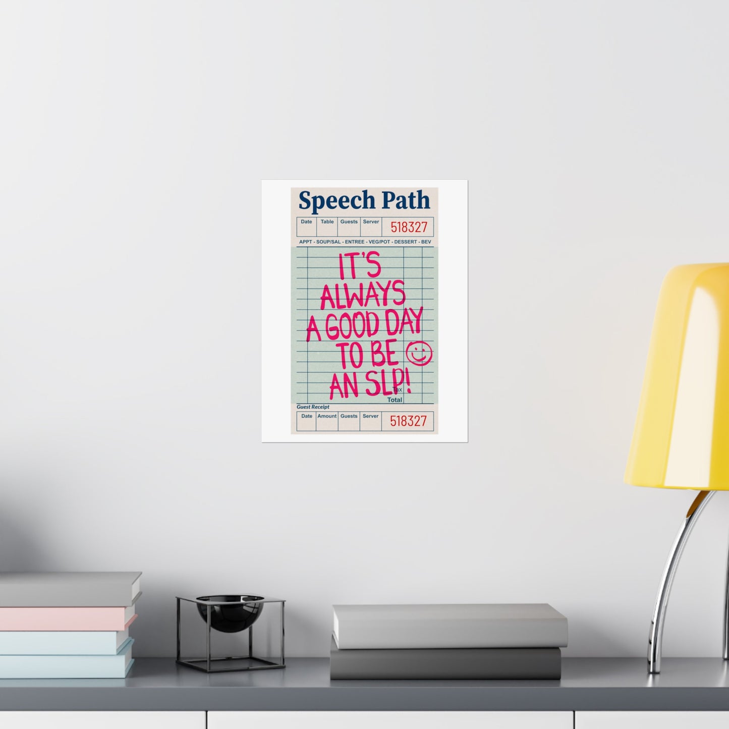 Speech Path Guest Check Poster