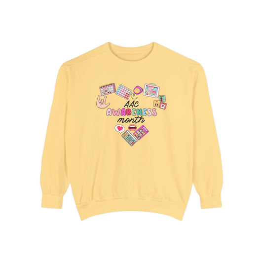 AAC Awareness Month Comfort Colors Sweatshirt