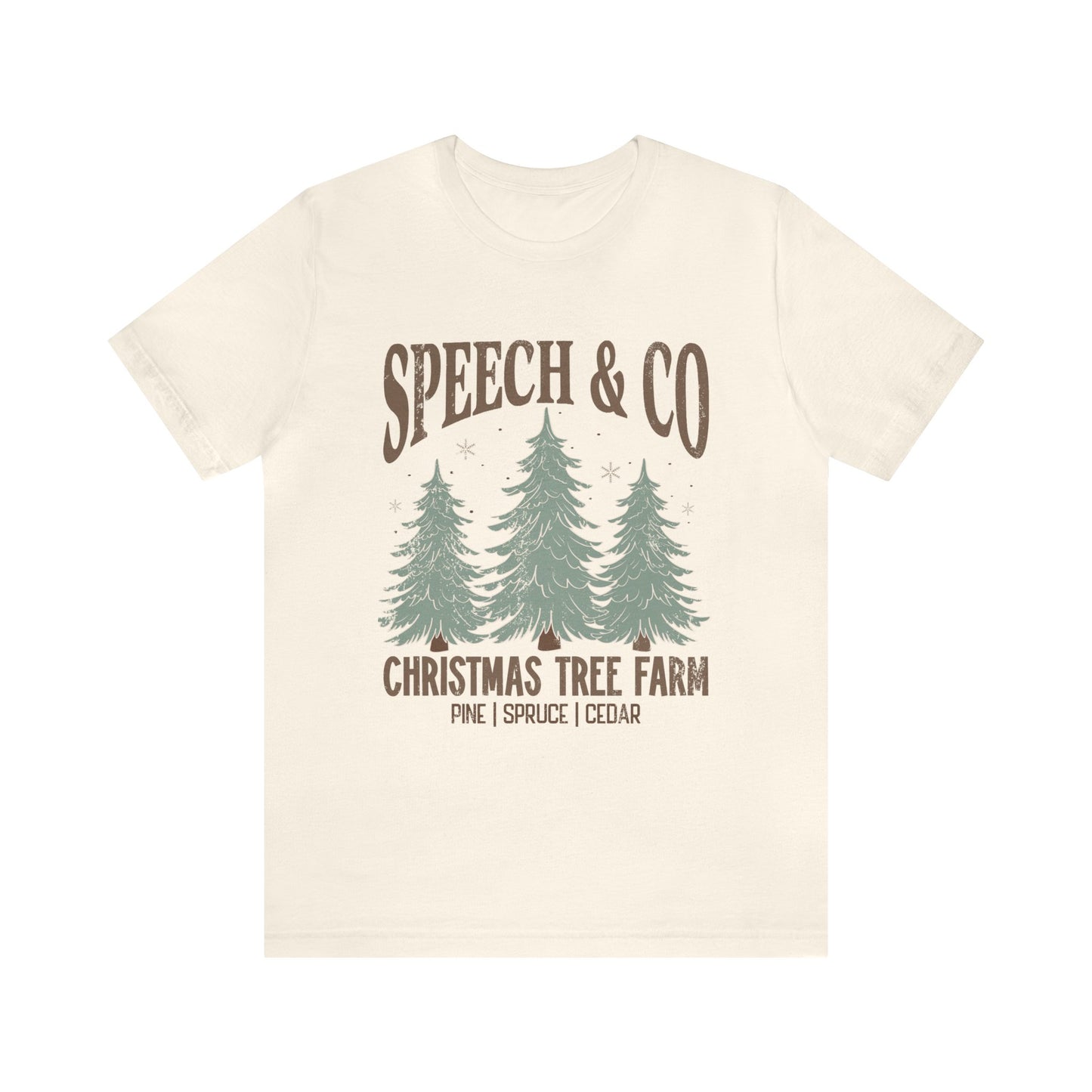 Speech & Co Christmas Tree Farm Jersey T-Shirt