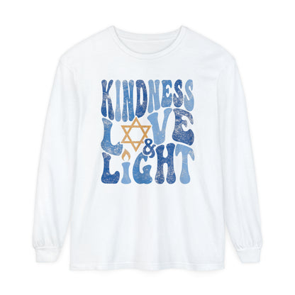 Kindness Love & Light Long Sleeve Comfort Colors T-Shirt