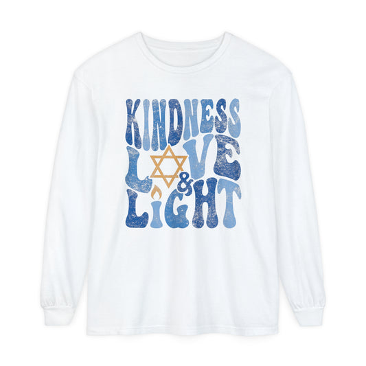 Kindness Love & Light Long Sleeve Comfort Colors T-Shirt