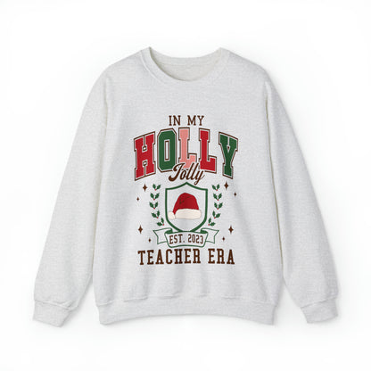 Holly Jolly Teacher Era Crewneck Sweatshirt