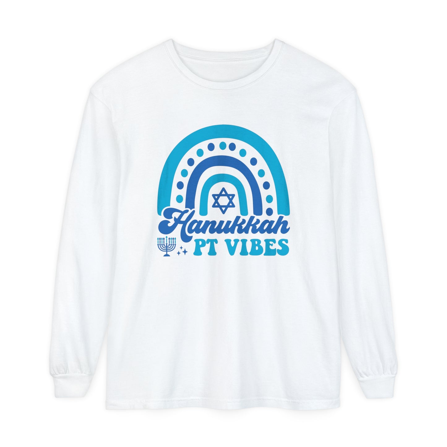 Hanukkah PT Vibes Long Sleeve Comfort Colors T-Shirt