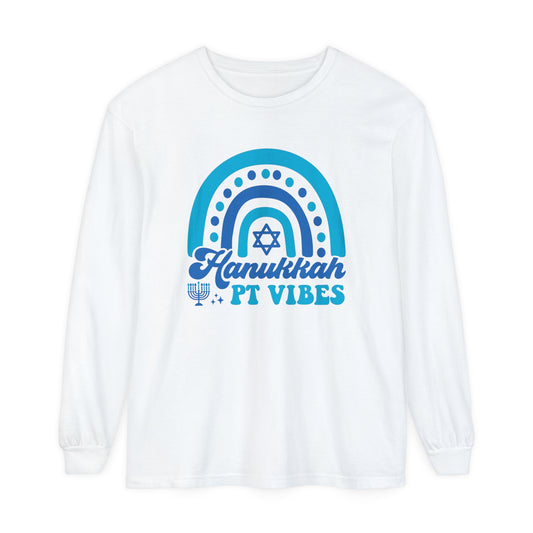 Hanukkah PT Vibes Long Sleeve Comfort Colors T-Shirt