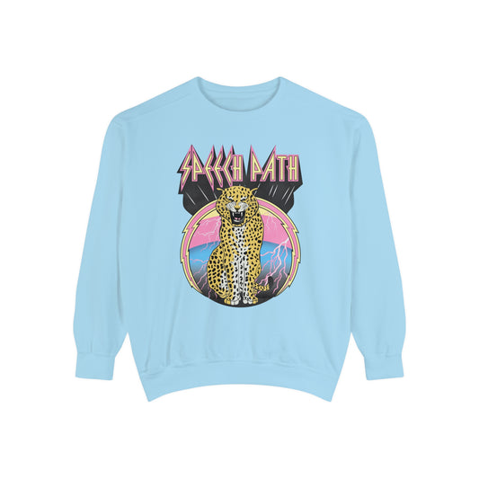 Rock Speech Path Leopard Comfort Colors Sweatshirt