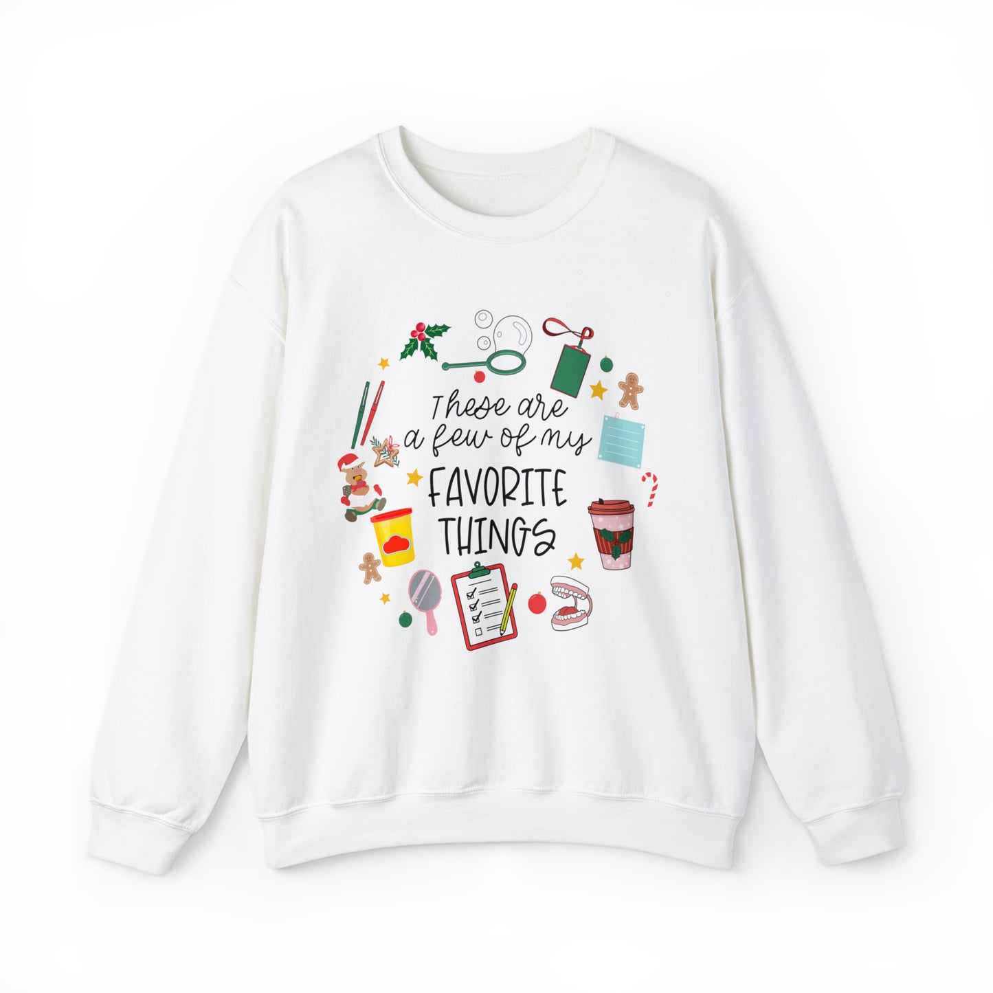 A Few of My Favorite Things Speech Crewneck Sweatshirt | Coffee Design