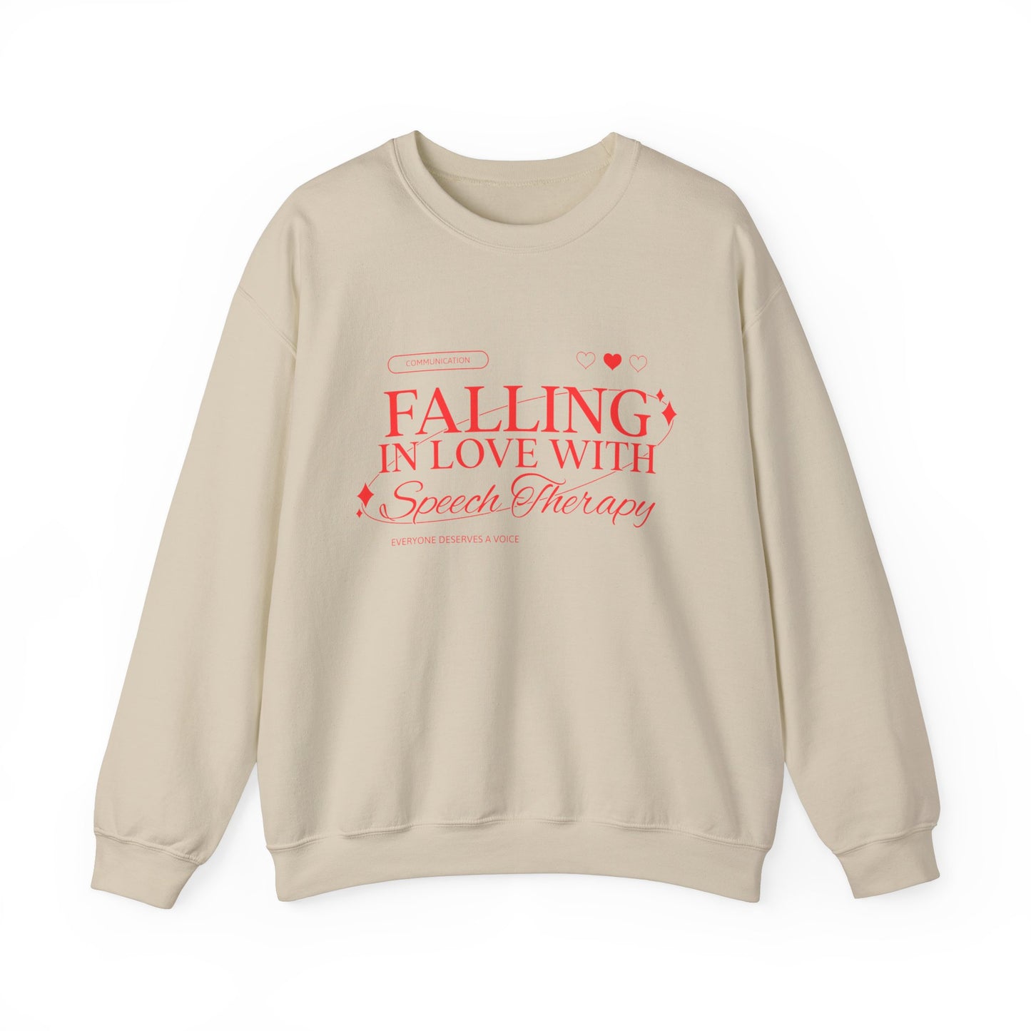 Falling in Love With Speech Therapy Crewneck Sweatshirt