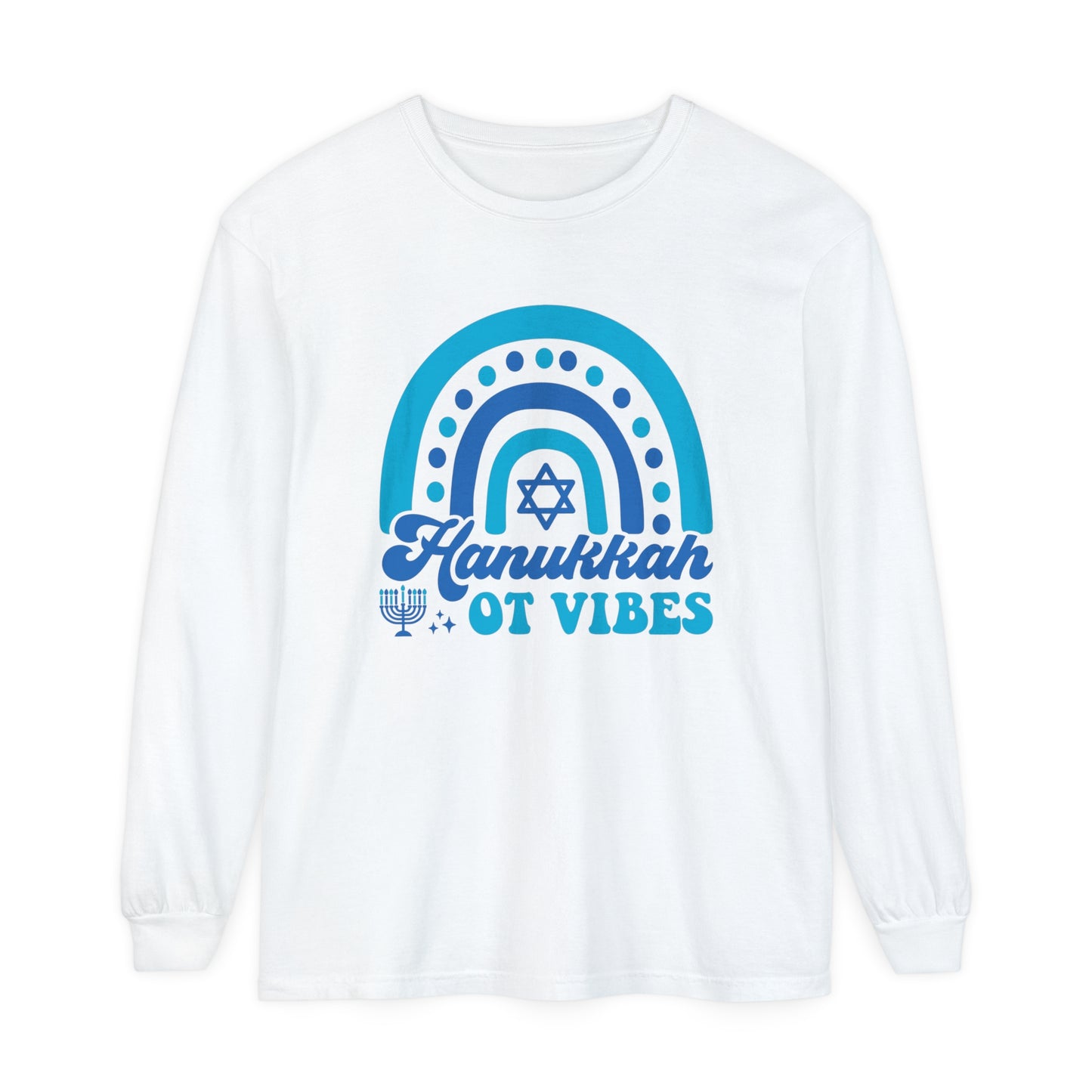 Hanukkah OT Vibes Long Sleeve Comfort Colors T-Shirt