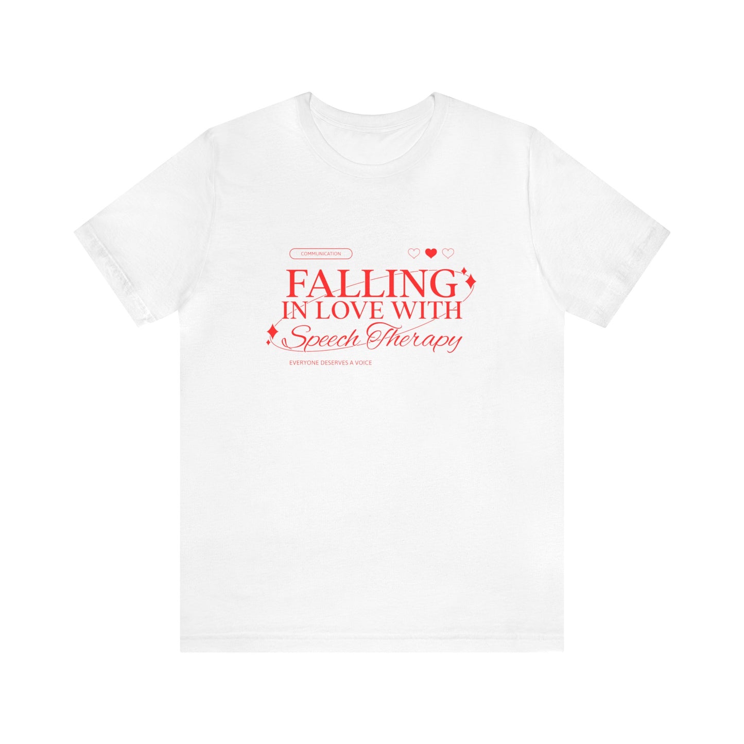 Falling in Love With Speech Therapy Jersey T-Shirt