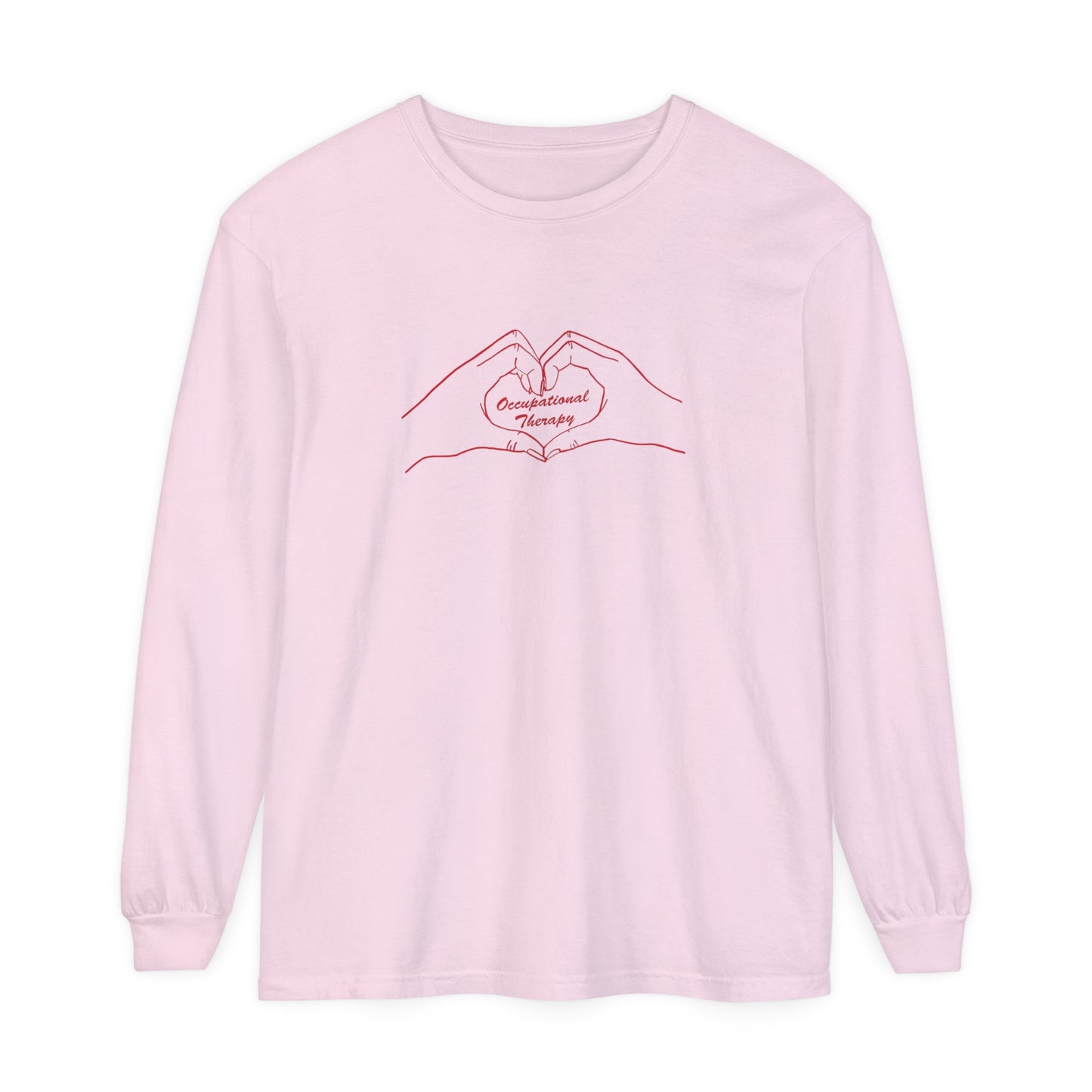 OT Heart Hands Long Sleeve Comfort Colors T-Shirt