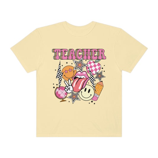 Retro Teacher Comfort Colors T-Shirt