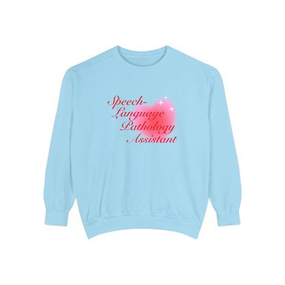 Speech-Language Pathology Assistant Heart Comfort Colors Sweatshirt