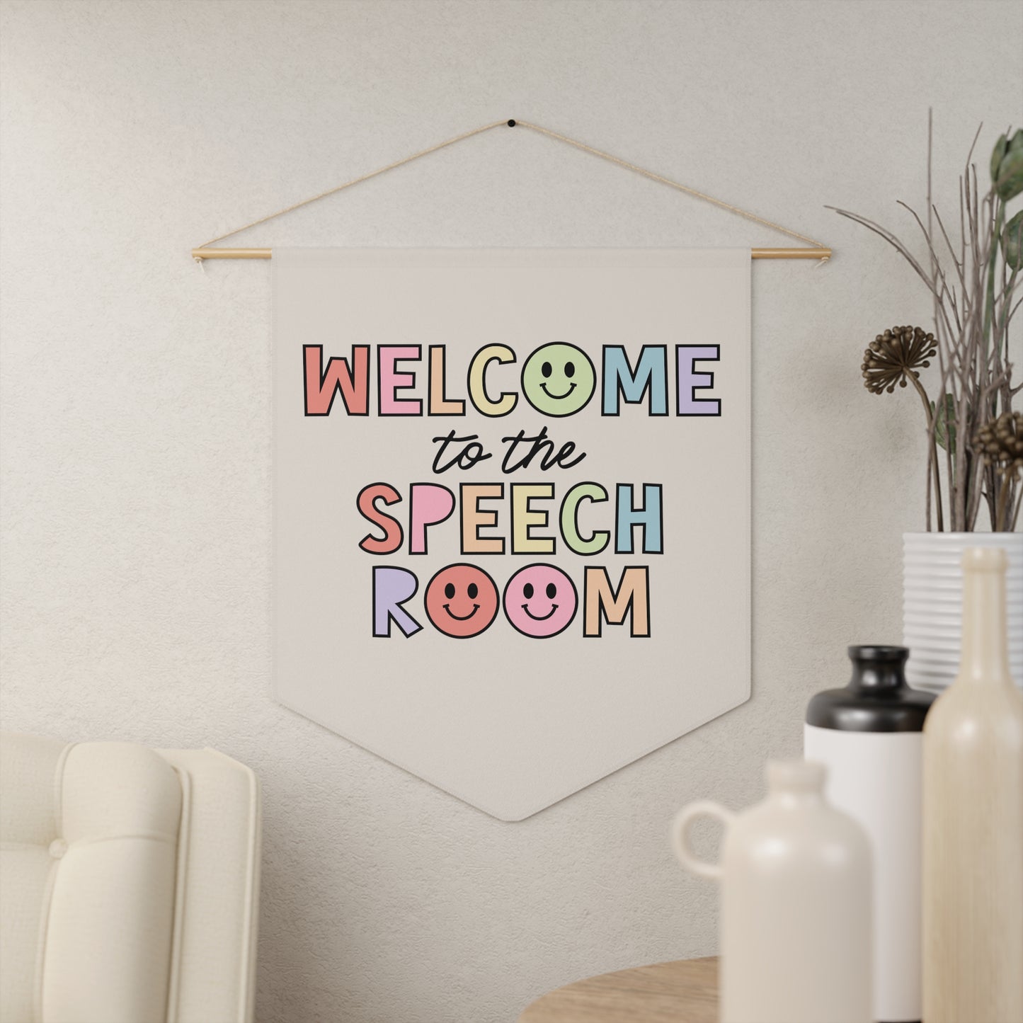 Welcome to the Speech Room Rainbow Pennant