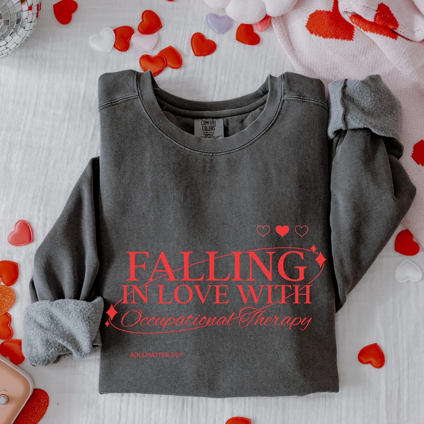 Falling in Love With OT Comfort Colors Sweatshirt