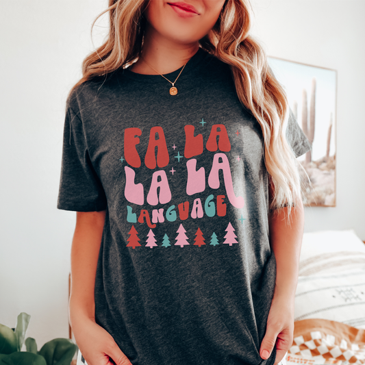 Fa La La La Language Jersey T-Shirt