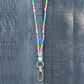 Pastel Rainbow Beaded Breakaway Lanyard