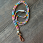 Pastel Rainbow Beaded Breakaway Lanyard