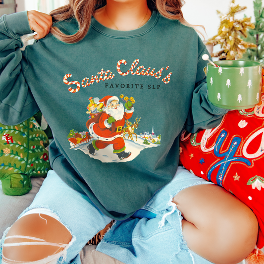 Santa Claus's Favorite SLP Comfort Colors Sweatshirt