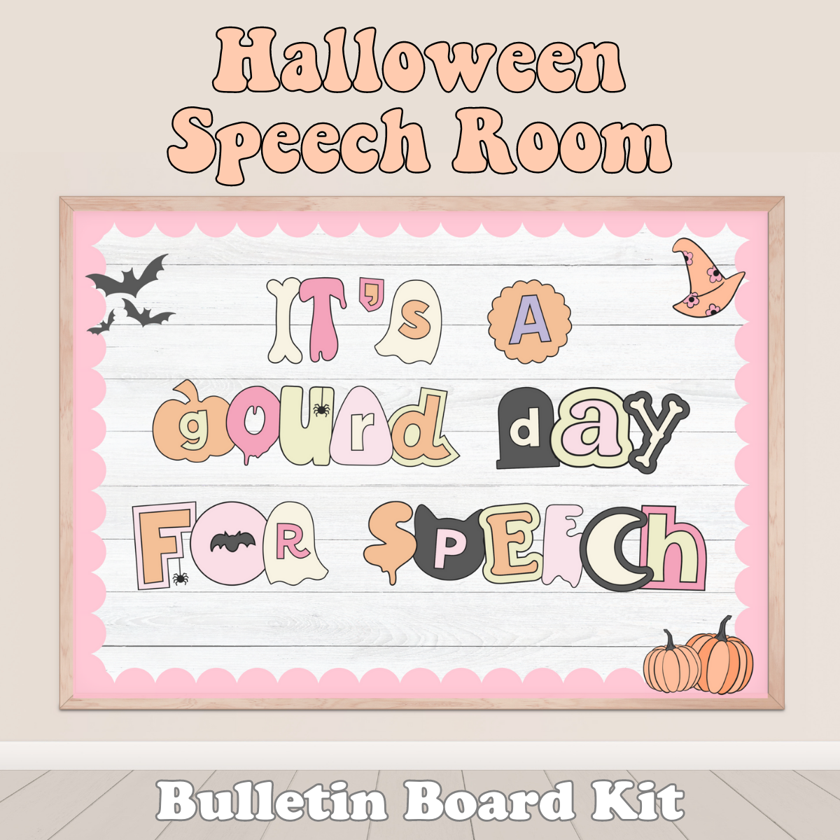 Halloween Speech Room Printable Bulletin Board Kit