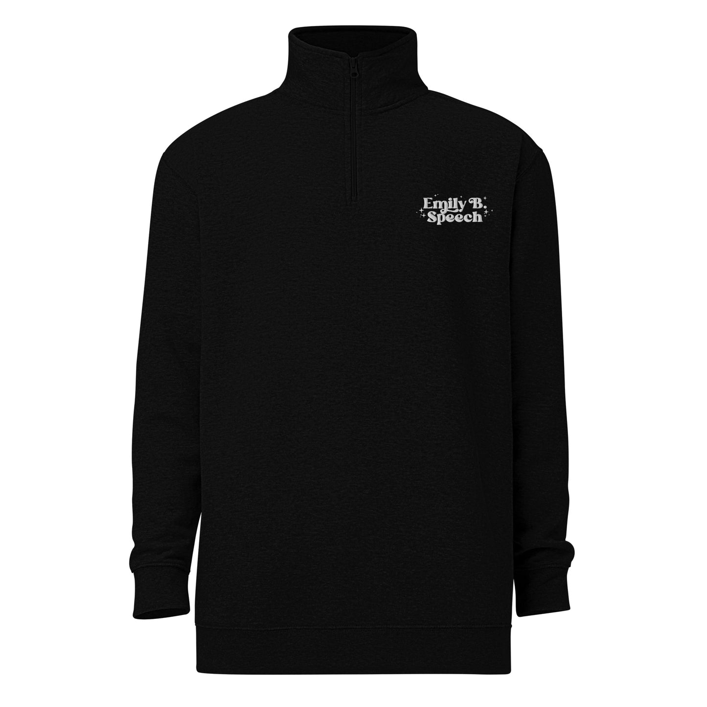 Custom Logo Embroidered Quarter Zip Sweatshirt | Front and Back Embroidery