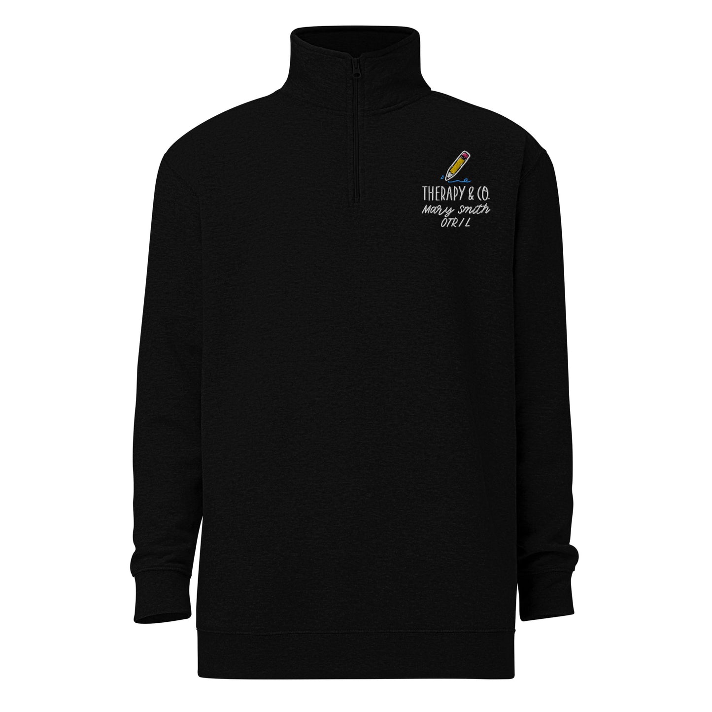 Personalized Embroidered OT Pencil Quarter Zip Sweatshirt