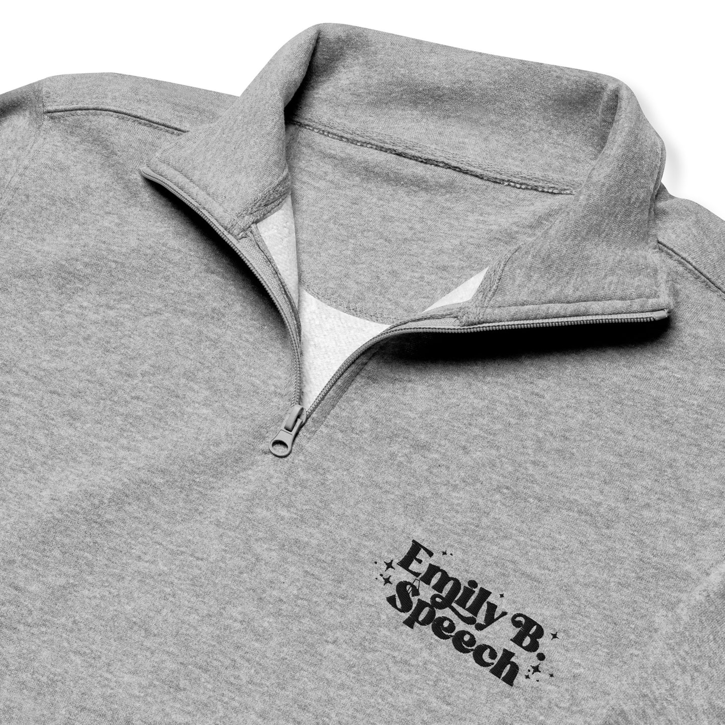 Custom Logo Embroidered Quarter Zip Sweatshirt | Front and Back Embroidery