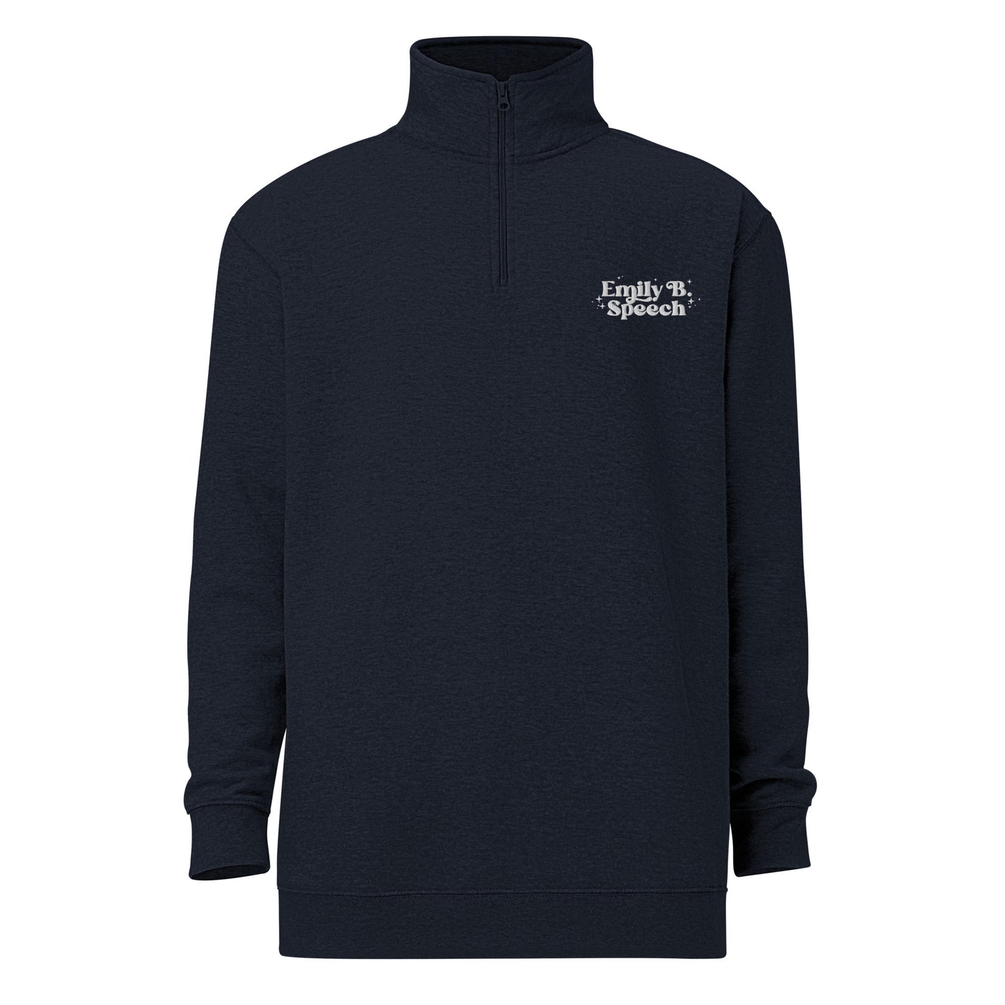 Custom Logo Embroidered Quarter Zip Sweatshirt | Front and Back Embroidery