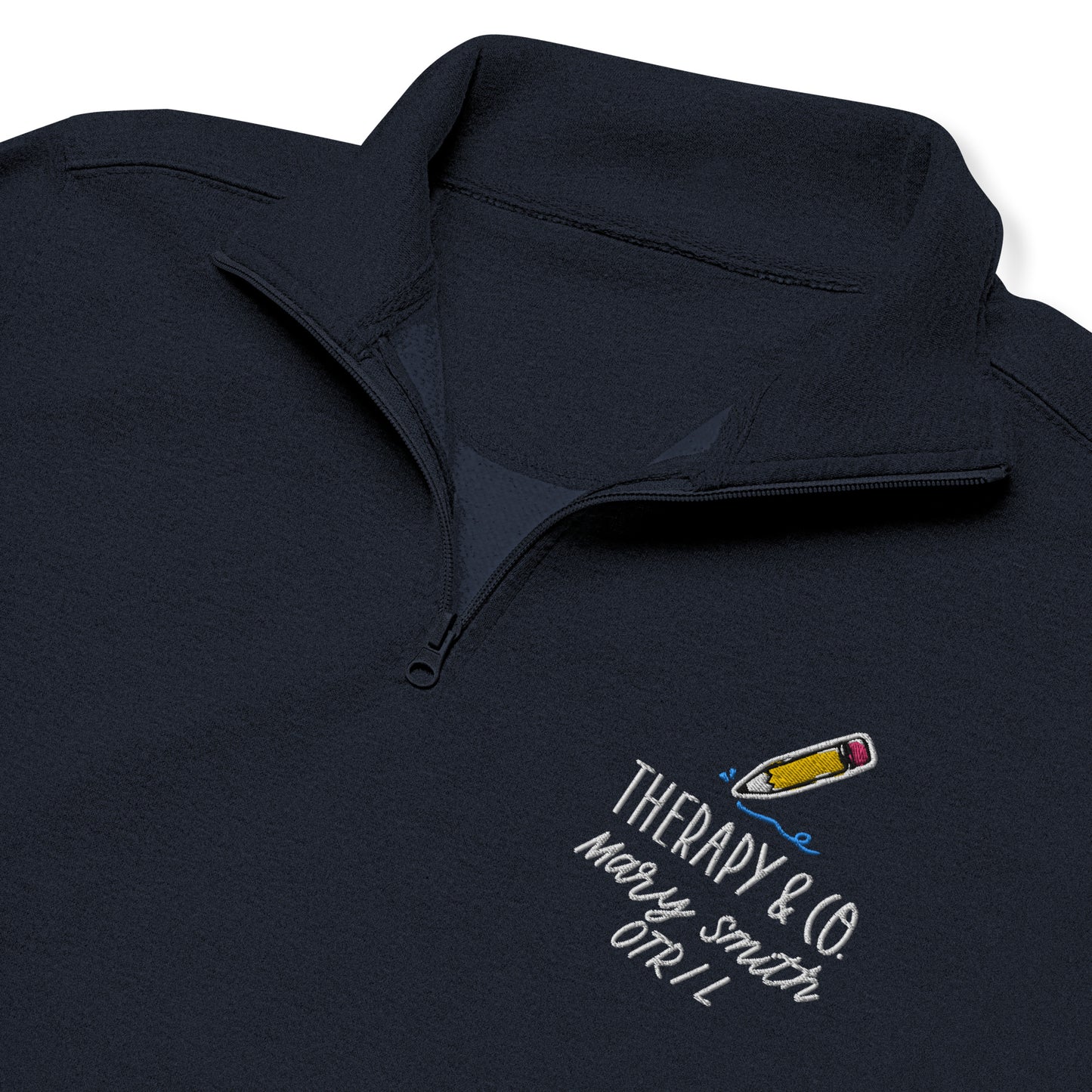 Personalized Embroidered OT Pencil Quarter Zip Sweatshirt