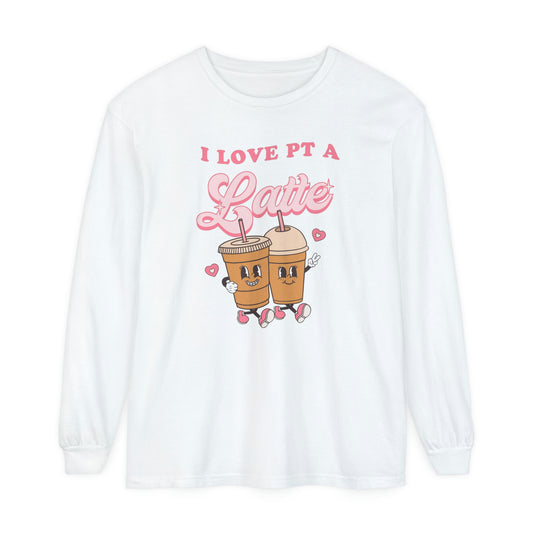 I Love PT a Latte Long Sleeve Comfort Colors T-Shirt