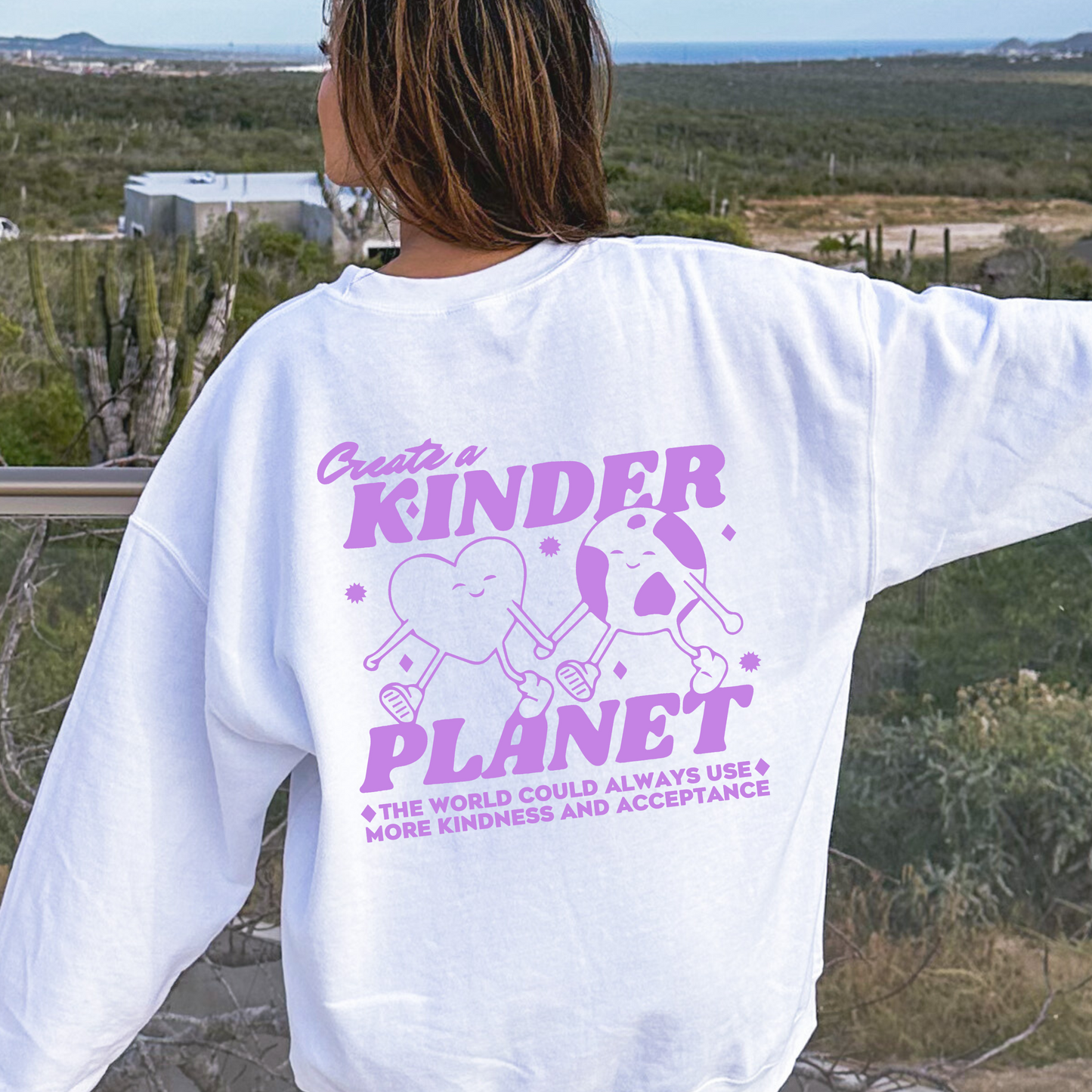 Kindness and Acceptance Crewneck Sweatshirt | Front and Back Print