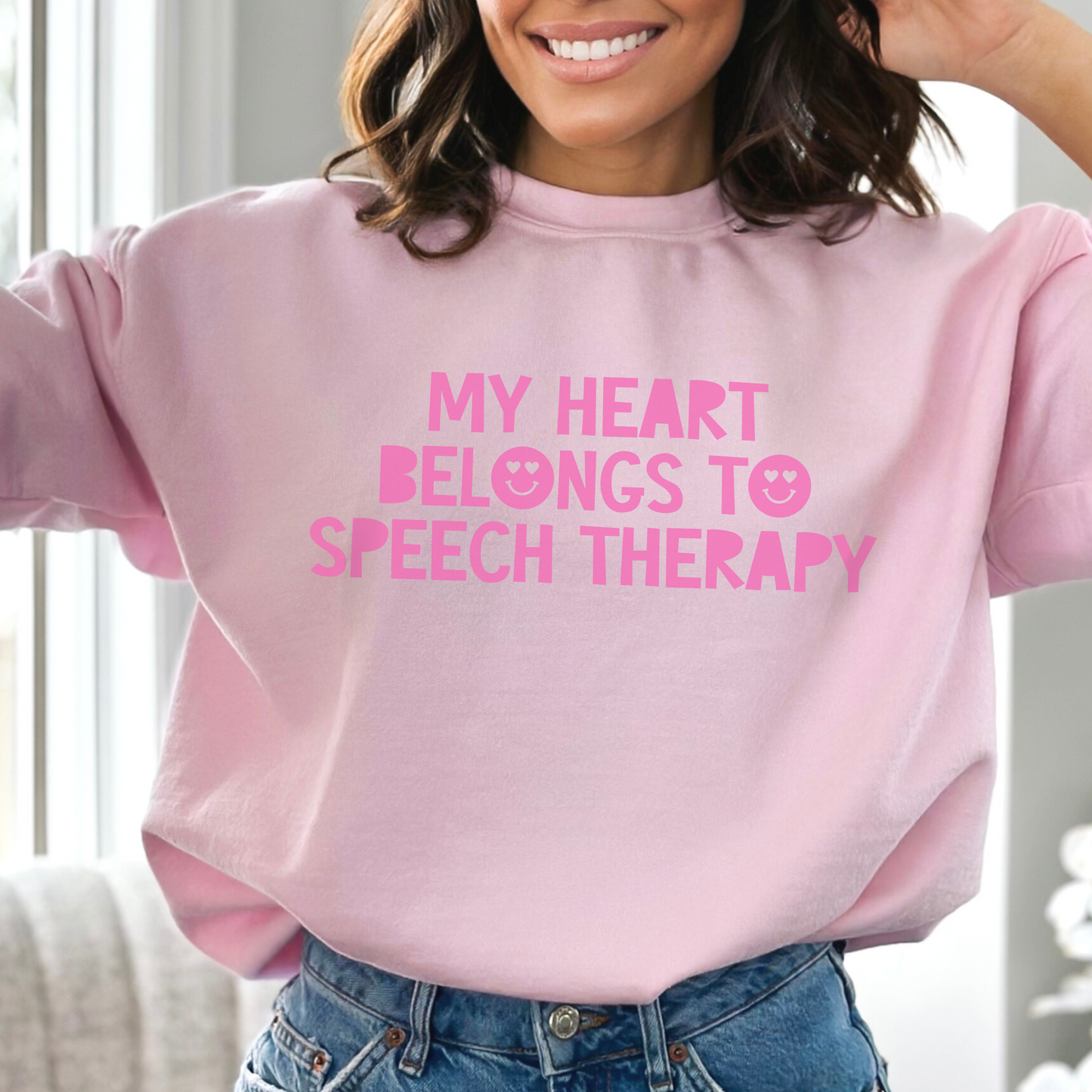 My Heart Belongs to Speech Therapy Crewneck Sweatshirt