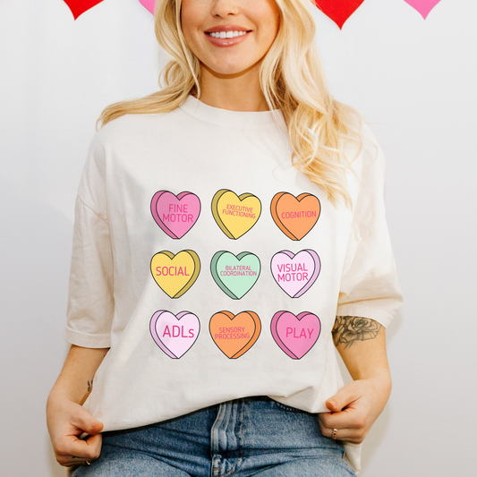 OT Scope Candy Hearts Comfort Colors T-Shirt